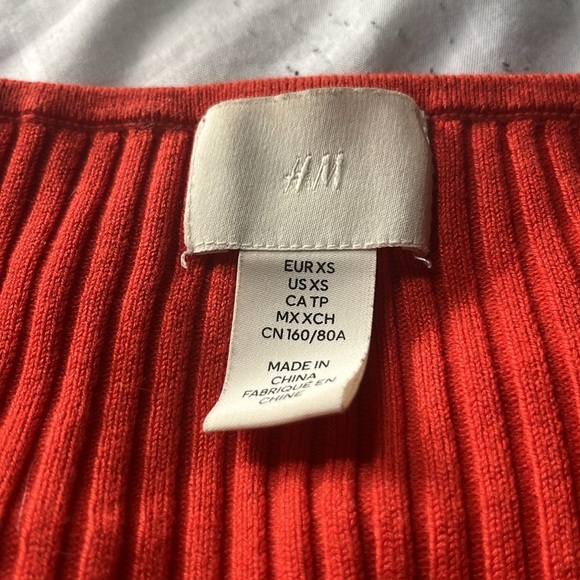 RIB-KNIT SWEATER H&M orange - Picture 2 of 3